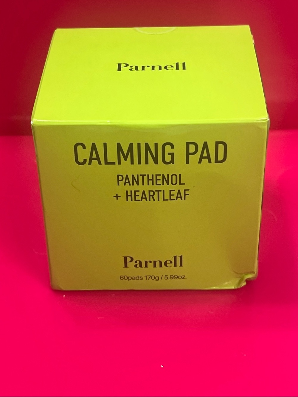 Parnell Panthenol Heartleaf Calming Pads (60 count) NIB